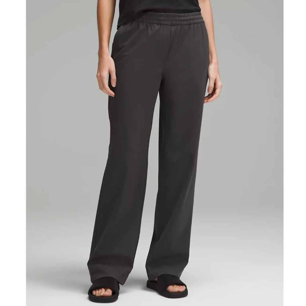 Lululemon Straight-Leg Mid-Rise Pant Luxtreme Graphite Grey Medium